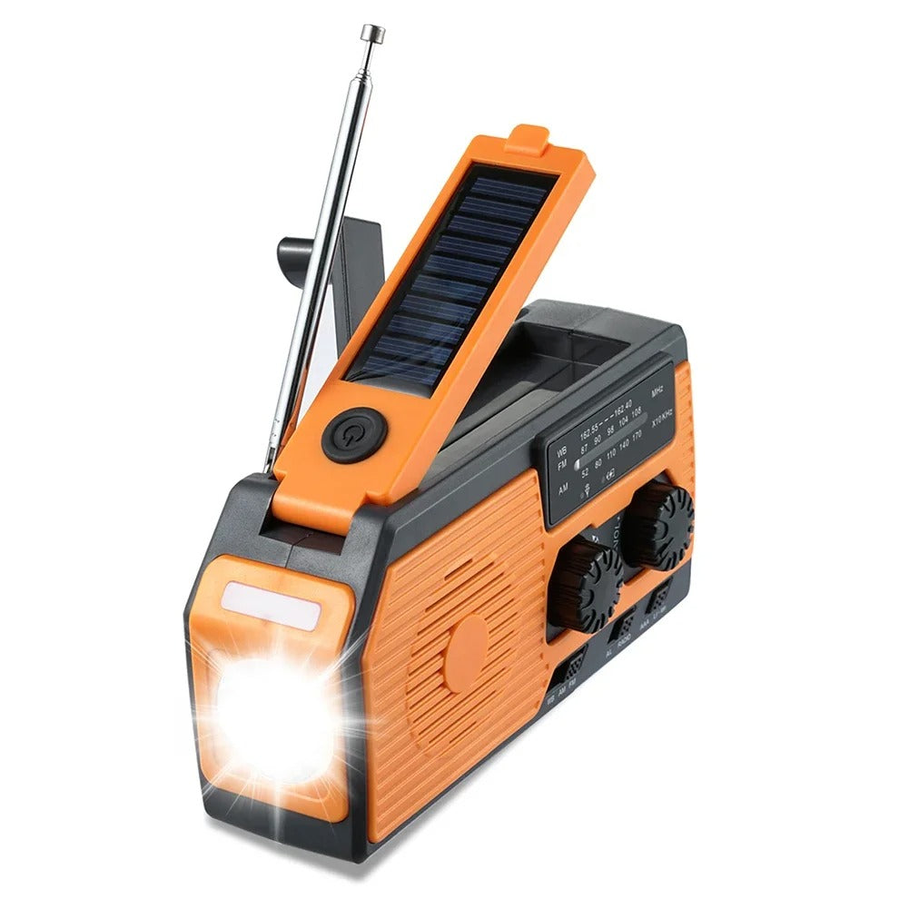 Draagbare Noodradio 2025 Met Solar Oplader en Zaklamp